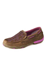 Girls Twisted X Cactus Stitch Casual Mocs