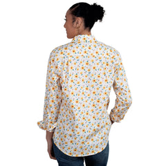 Just Country Women's - Abbey Full Button - White Floral