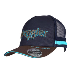 Wrangler Chase High Profile Trucker Cap Navy/Tan