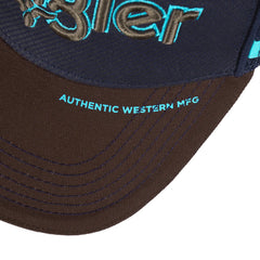 Wrangler Chase High Profile Trucker Cap Navy/Tan