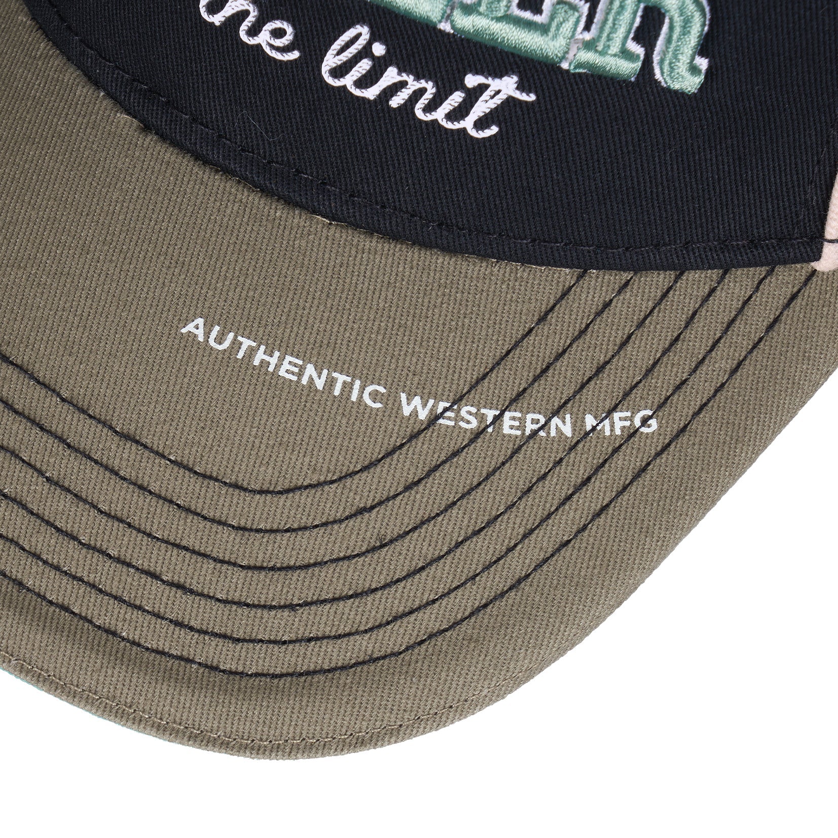 Wrangler Layton High Profile Trucker Cap Black/Sage