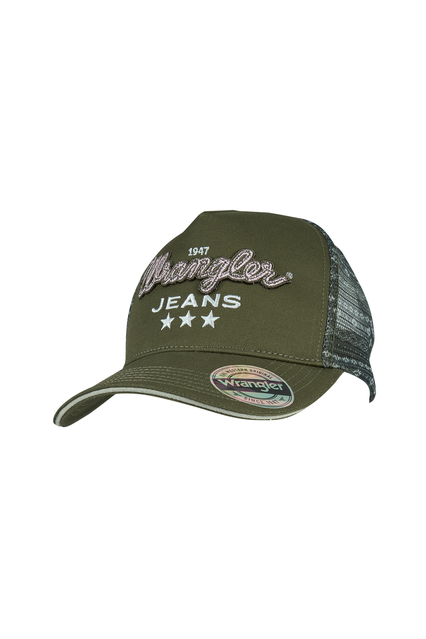 Wrangler Piper Ponytail Trucker Cap - Olive