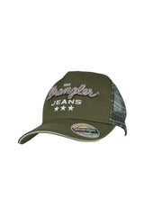 Wrangler Piper Ponytail Trucker Cap - Olive
