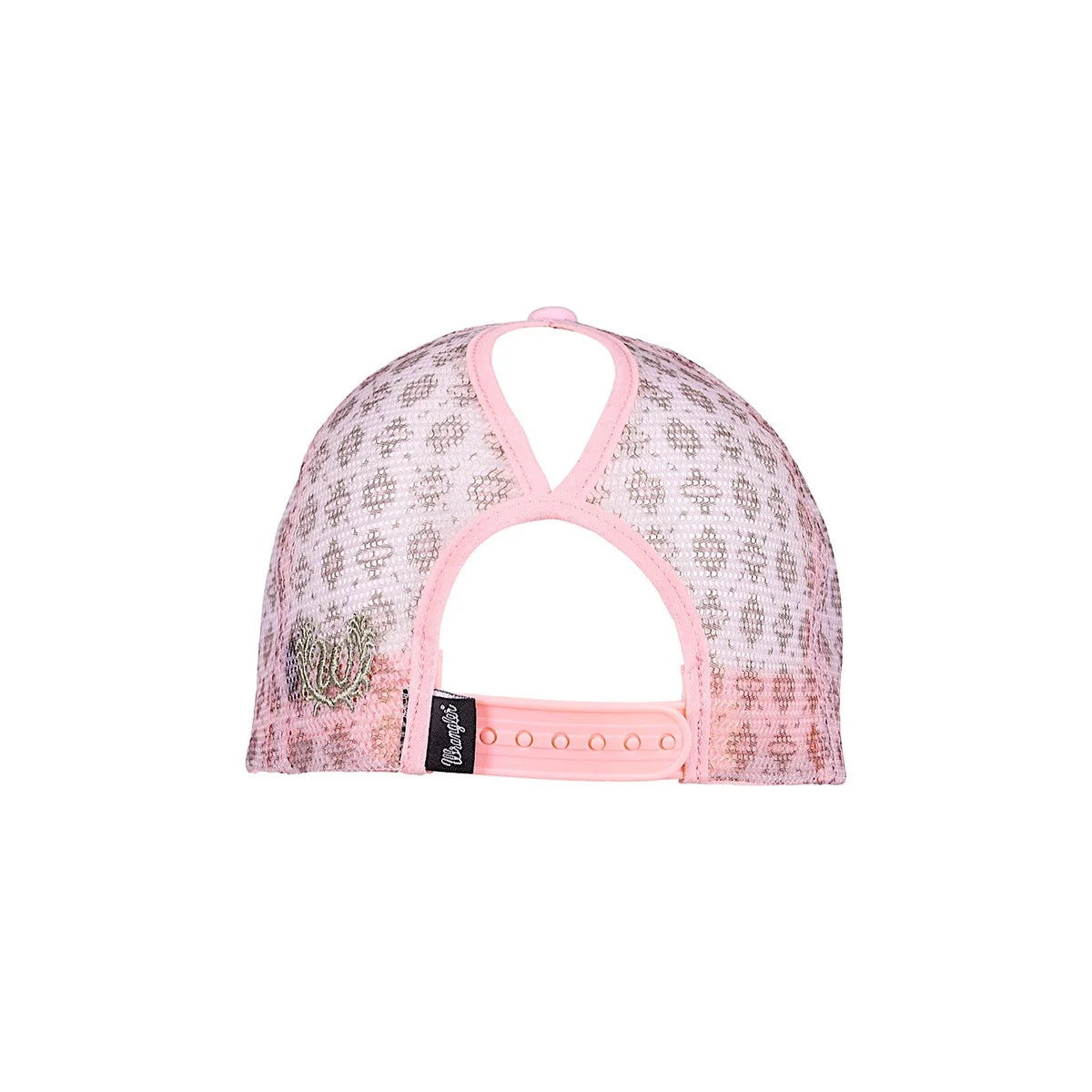Wrangler Lucy Hgh Profile Ponytail Trucker Cap - Pastel Pink/Khaki Marle