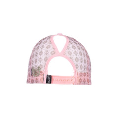Wrangler Lucy Hgh Profile Ponytail Trucker Cap - Pastel Pink/Khaki Marle