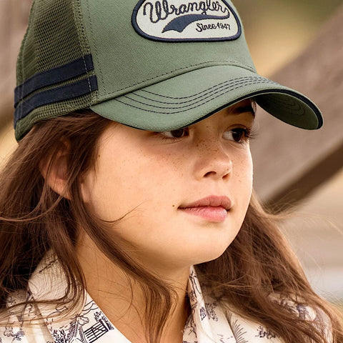 Wrangler Kid's Aneta Trucker Cap - Khaki Marle