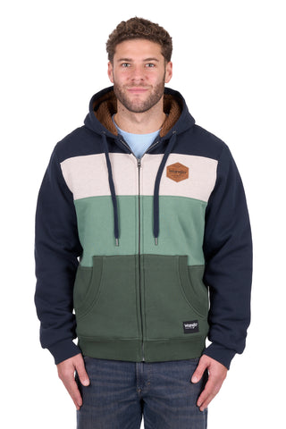 Wrangler Mens Dwayne Zip Up Hoodie