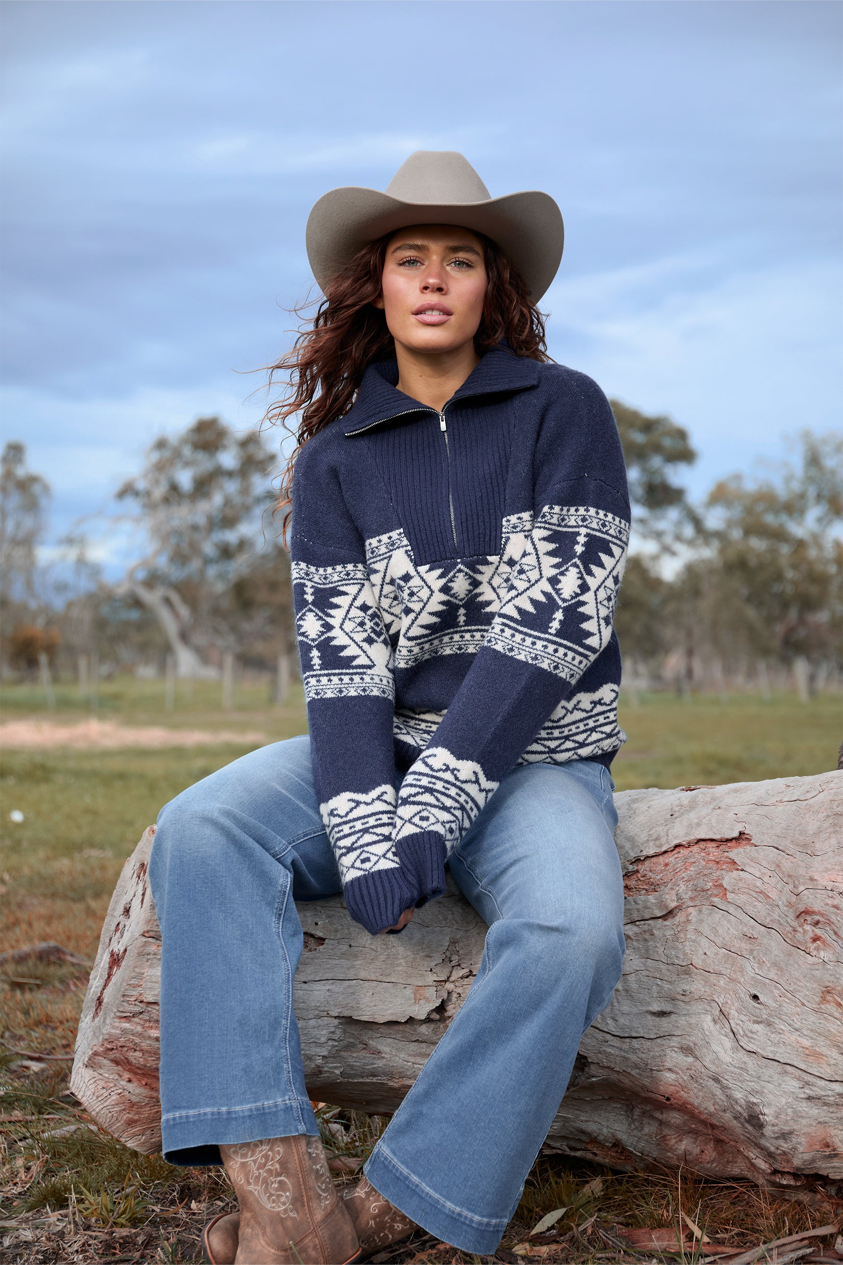 Wrangler Womens Lacey 1/4 Zip Pullover