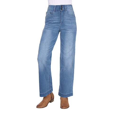 Wrangler Women's Chloe High Rise Wide Leg Jean - Morning Sky