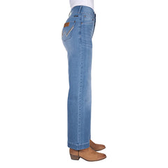 Wrangler Women's Chloe High Rise Wide Leg Jean - Morning Sky