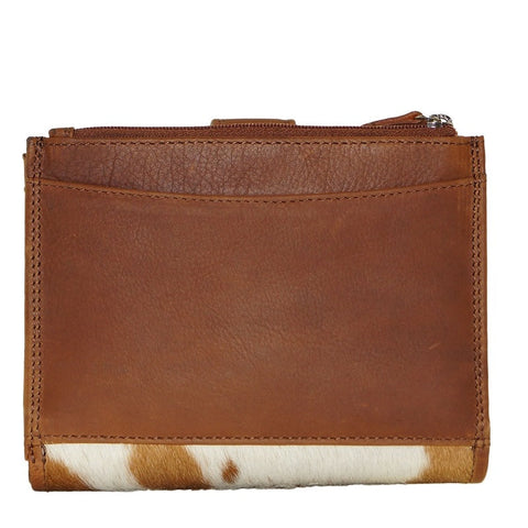 Compact Cowhide Wallet | Tan