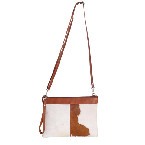 Tan & White Hairon Bag | Large