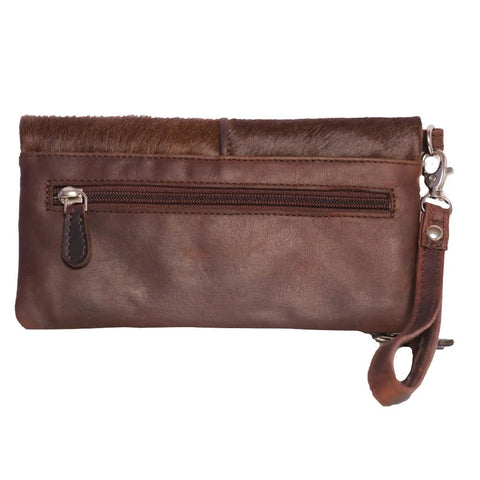 Brown Hairon Flap Wallet