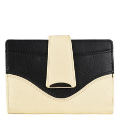 Funky Leather Wallet | Beige/Black