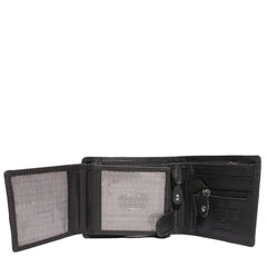 Mens Leather Tab Wallet | Black