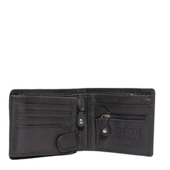 Mens Leather Tab Wallet | Black