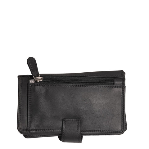 Compact Oil Pull Up Wallet | Black