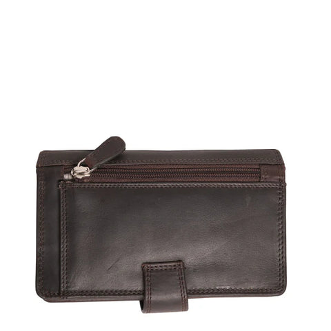 Compact Oil Pull Up Wallet | Brown