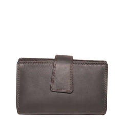 Compact Oil Pull Up Wallet | Brown