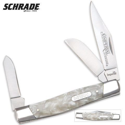 Imperial Stockman 3 Blade 4" Pearl Handle