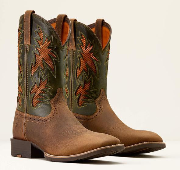 Ariat® Men's Buff Tan/Dusty Olive Sport Cool VentTEK Square Toe Boots