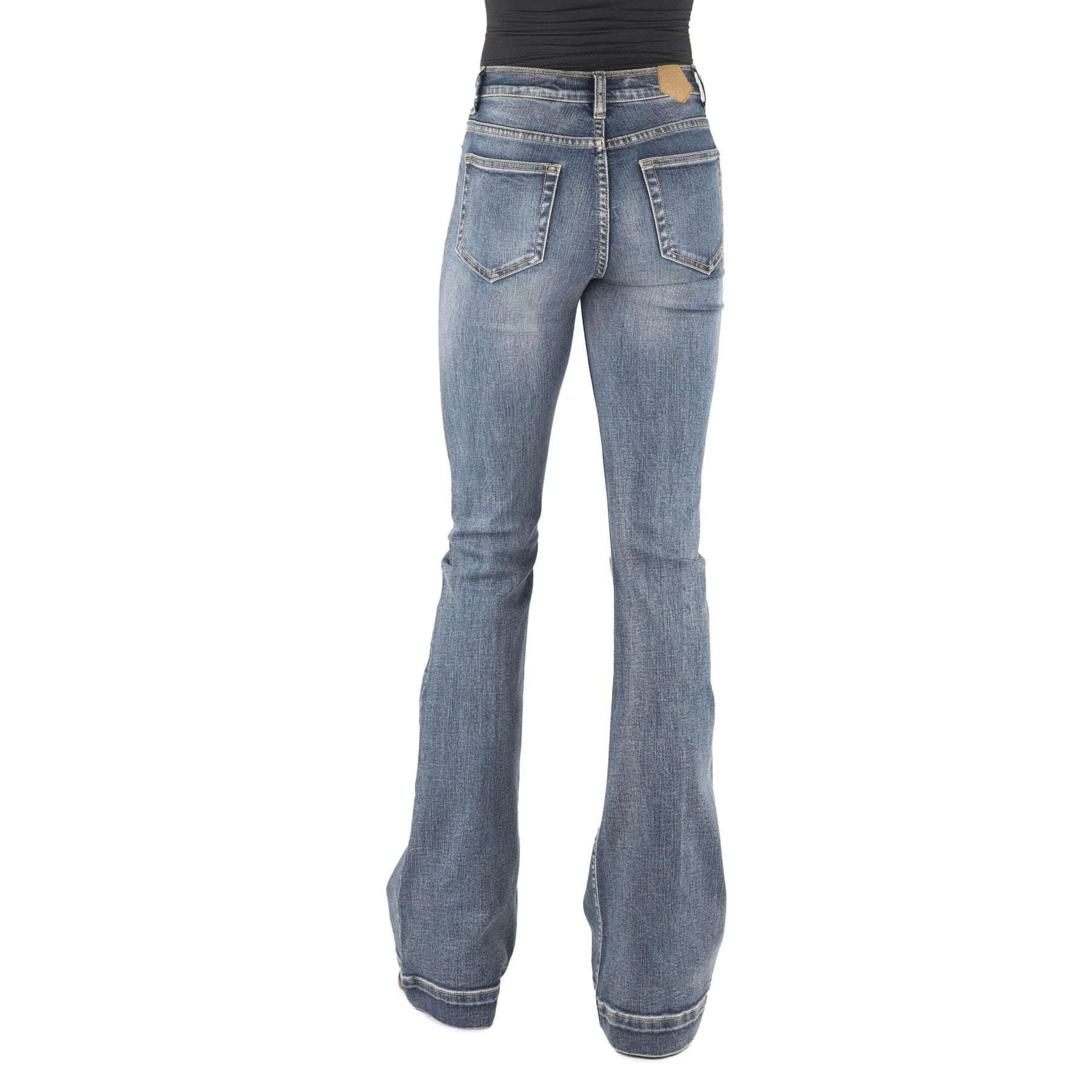 Tin Haul Womens Denim - Libby Flare Plain Blue Jean