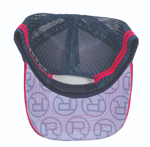 Roper Trucker Cap Plaid Raspberry/Navy