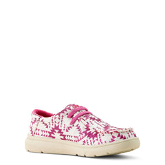 Ariat Youth Hilo Shoe - Bright Rose/Southwestern Glitter
