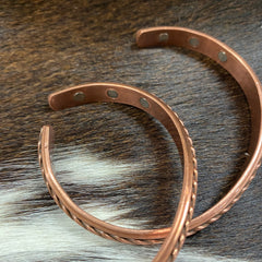 Magnetic Copper Cuff | Braided Rope