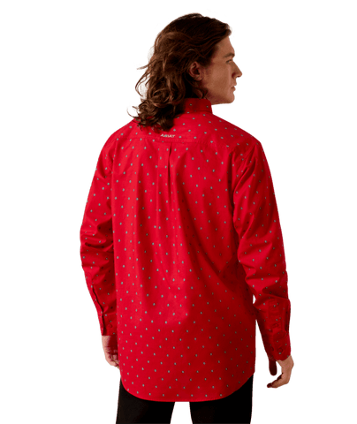 Ariat Mens Truettt Fitted Shirt Red