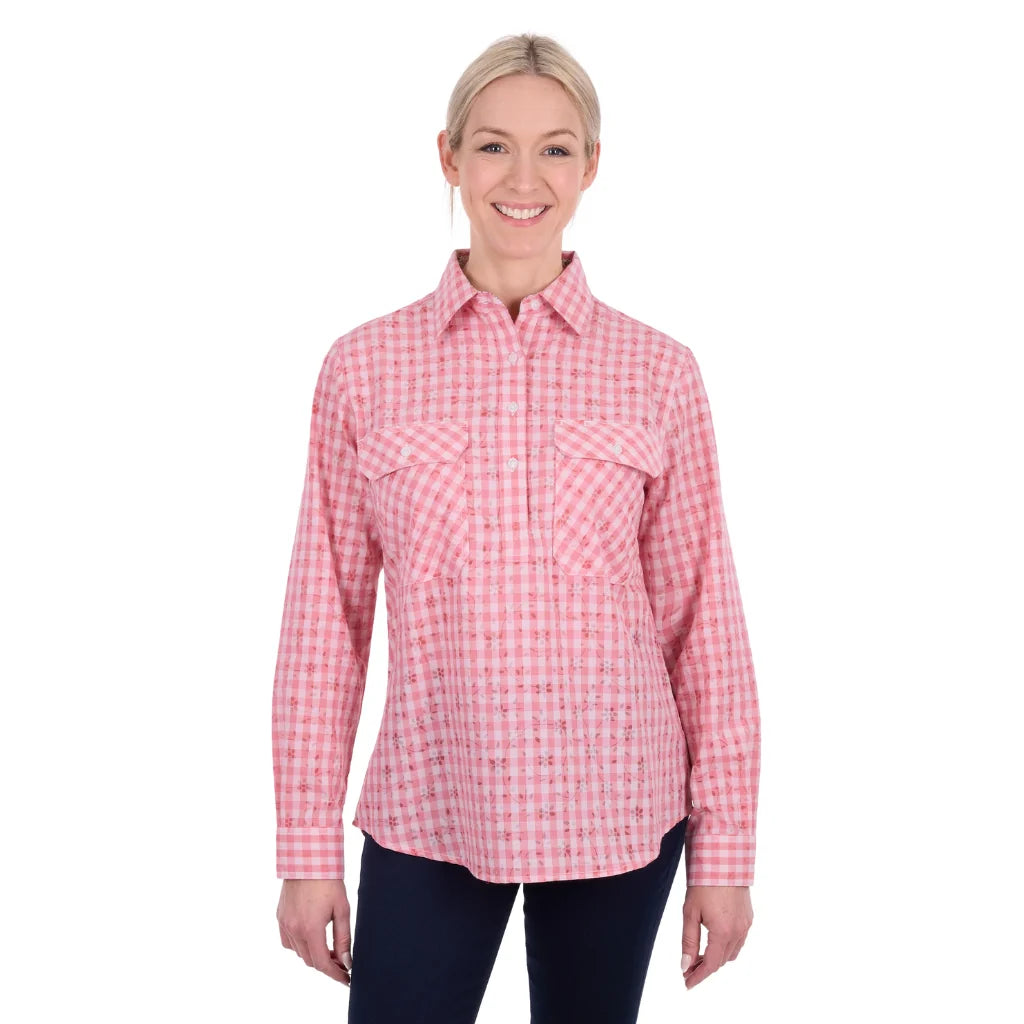 Hard Slog Womens Shorst Sleeve Shirt - Raquel Rose Pink