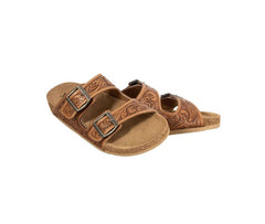 Western Hand-Tooled Sandals