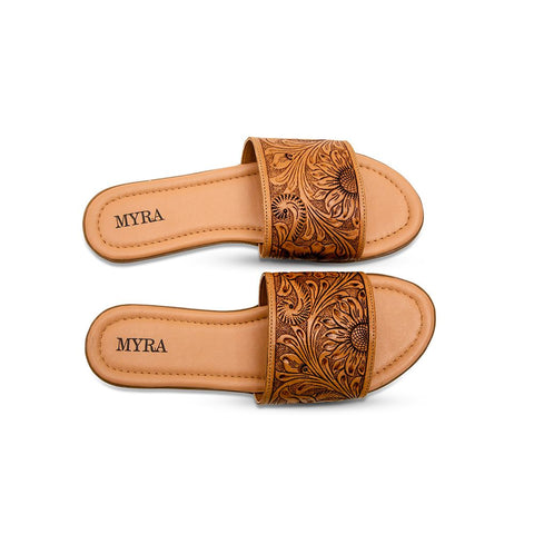 Western Hand-Tooled Sandals