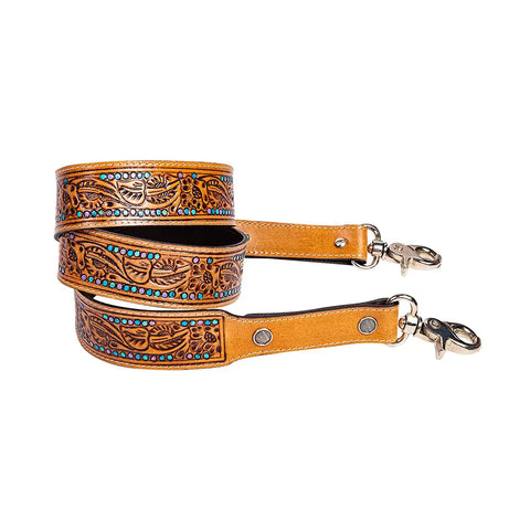 Mika Waterfall Hand-Tooled Leather Strap