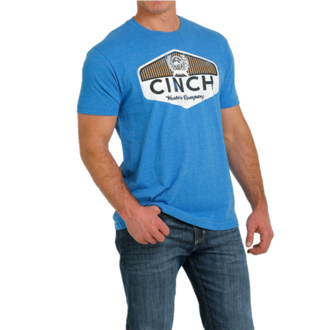 Cinch Mens Tee Shirt - Light Blue