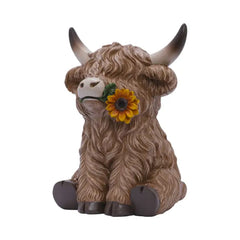 Saddle & Bloom Sunflower Highland Cow