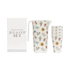 Saddle & Bloom Bamboo Melamine Cup & Jug Set