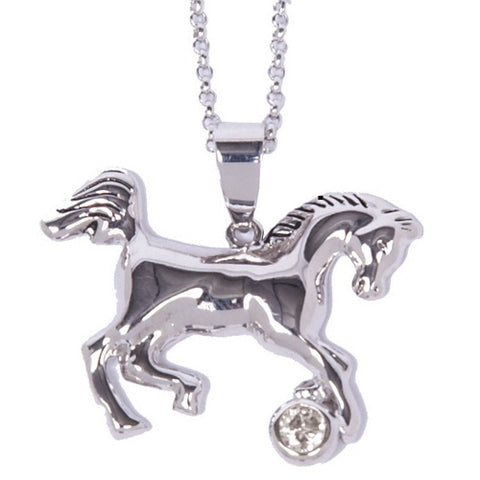 Brigalow Horse and Stone Pendant Necklace