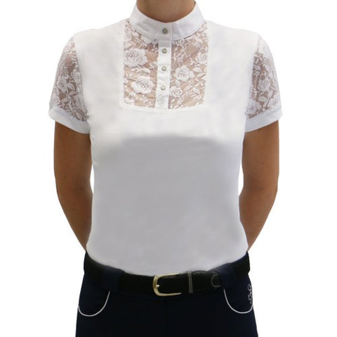 Huntington Colleen Kwik Dry Lace Show Shirt - White