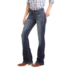 Ariat Mid Rise Boot Cut Entwined Marine Jean