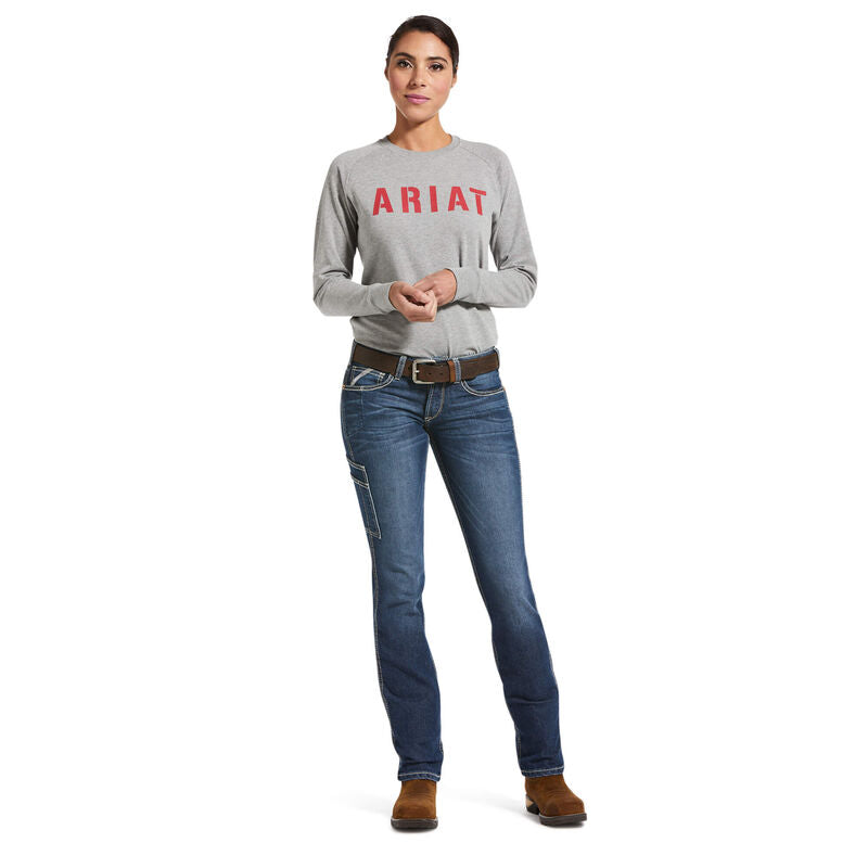 Ariat Womens Rebar Mid-Rise Durastretch Riviter Nightride Jeans