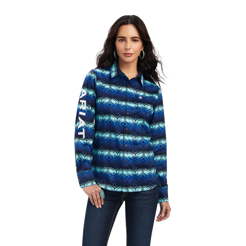 Ariat Womens Team Kirby Stretch Long Sleeve Shirt - Maison Print