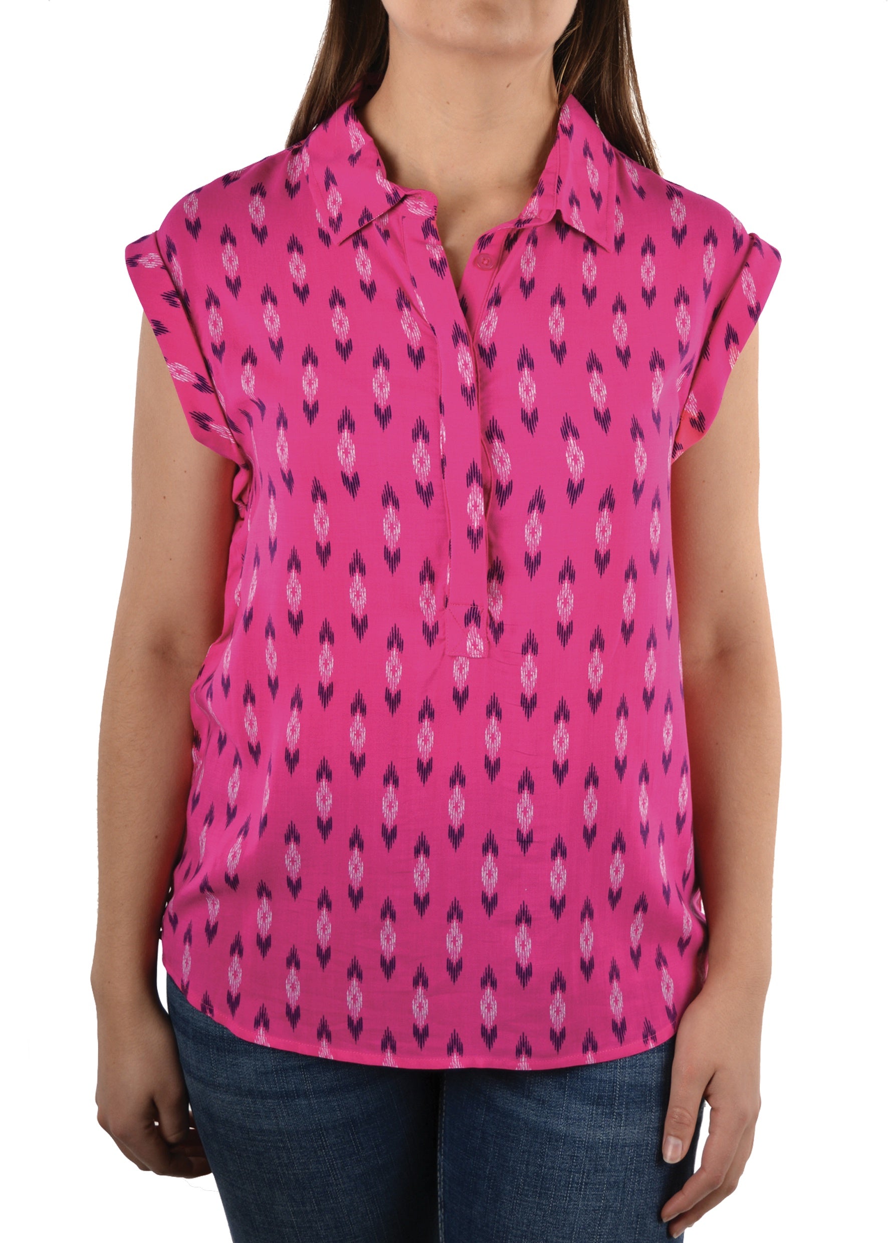 Wrangler Womens Cybill Print Sleeveless Shirt