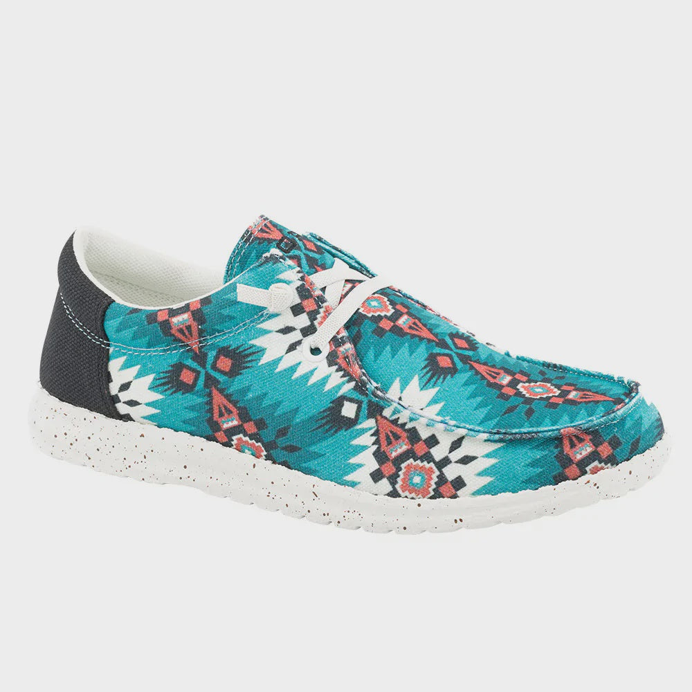 Roper Womens Hang Loose Blue Aztec