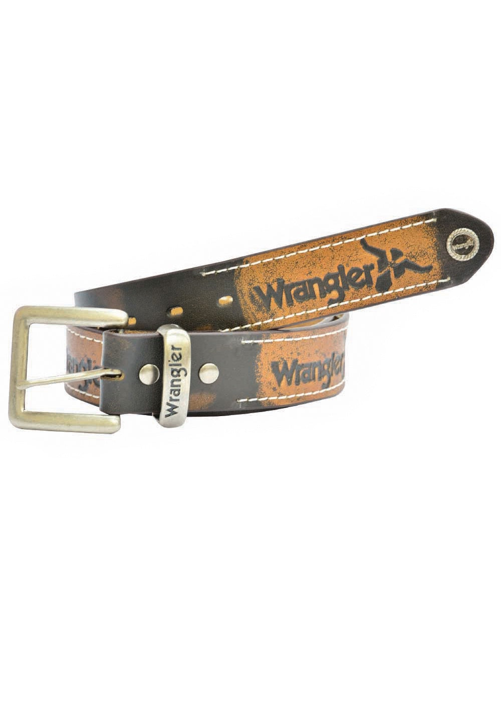 Wrangler Mens Abrasion Logo Belt