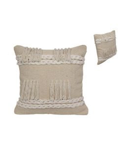 Hand Woven Ivory Cotton Cushion