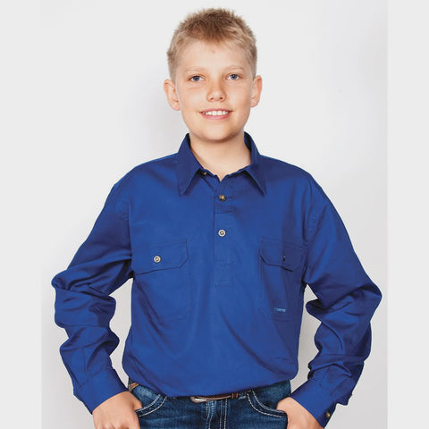 Just Country Boys Lachlan Workshirt Cobalt