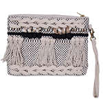 Zulu - embellished clutch bag with zip and detachable strap
