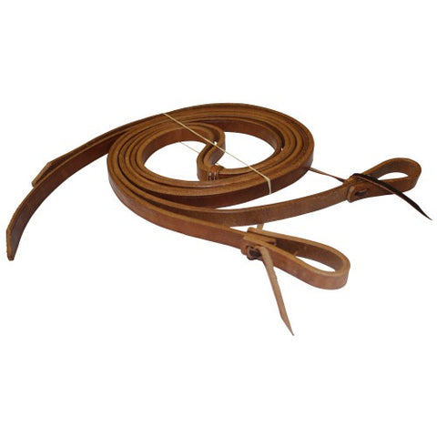 Fort Worth 3/4" Split Reins 8' with water loops Chestnut