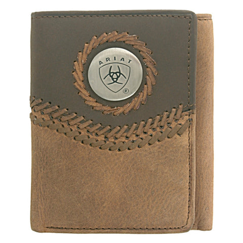 Ariat Tri-Fold Wallet Distressed Brown - WLT3101A